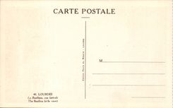 Lourdes - the Basilica Seen side - CPA