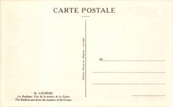 Lourdes - the Basilica - Sight of the Meadow of the Cave - CPA