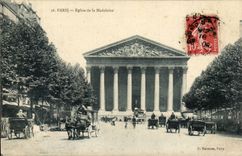 Paris - 8 - Church of the Madeleine - barouche - CPA