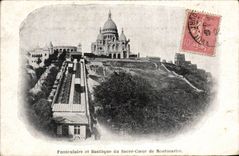 Paris - 18 - Le Sacre Coeur - Montmartre - La Funiculaire - CPA 