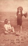 Fantasy - Children on the beach - Children At the beach - CPA
