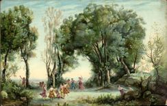 Tableaux - Arts - Corot - Une Matinee - CPA 
