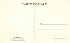 Lourdes - the Basilica - View from above - CPA