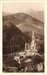 Lourdes - the Basilica - the Mountain of the Martyrdom - CPA