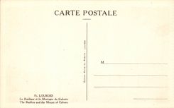 Lourdes - the Basilica - the Mountain of the Martyrdom - CPA