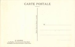 Lourdes - the Basilica - Sight of the Meadow of the Cave - CPA