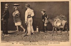 Lourdes - Pyrenean Museum of the Castle Fort - ass - donkey - CPA