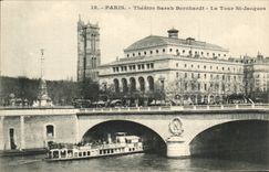 Paris - 4 - Theatre Sarah Bernhardt et Tour St Jacques - CPA 