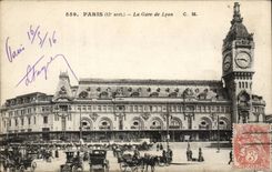 Paris - 12 - Gare du Lyon - cheval - horse - CPA 