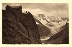 CPA Chamonix Cabane du requin mer de glace les froites et les courtes