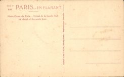 Paris CPA Notre Dame Detail de la face Sud Gargouille