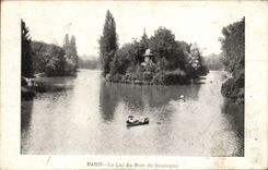 Paris CPA Le lac du Bois de Boulogne 