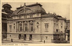 Surroundings of Borough in Bresse CPA the theater