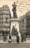 Paris CPA Places Maubert Statue of Etienne Dolet