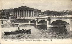 Paris CPA the bridge of the Harmony the House of Commons