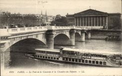 Paris CPA the bridge of the Harmony the House of Commons