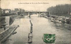 Paris CPA Le pont du chemin de fer vu du pont de Charenton