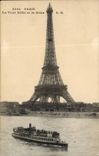Paris CPA the Eiffel tower and the Seine