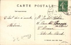 Paris CPA the Eiffel tower and the Seine