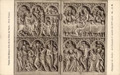 Gaumen Paris-CPA der schonen Kunste der Stadt von Paris-Petit PalaisDiptych aus 1 Halfte der ivory franzosischen Kunst von 14 heraus