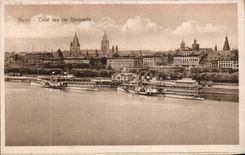 CPA Total Mainz von der Rheinseite