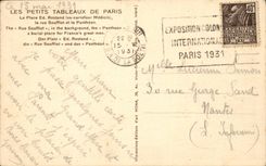 Paris CPA the place Edouard Rostand the street Soufflot and the Pantheon