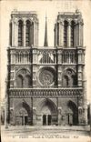Paris CPA FAcade de l'eglise Notre DAme
