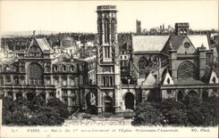 Paris CPA Mairie du 1er arrondissement et l'eglise Saint Germain l'auxerrois