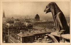 Paris CPA Notre Dame Facade ouest chimere (la nonne)