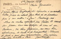 Paris CPA Notre Dame western Frontage dream (the nun)