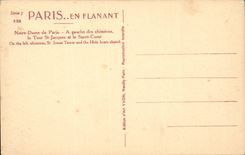 Paris CPA Notre Dame Chimeres Tour St Jacques et le SAcre Coeur