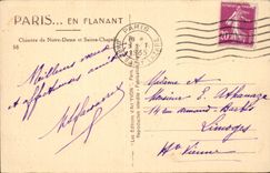 Paris CPA Notre Dame Chimere et Sainte Chapelle