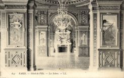 Paris CPA L'hotel de ville Les salons