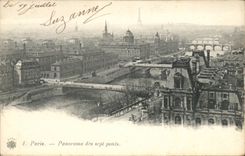 Paris CPA Panorama des sept ponts