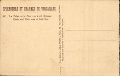 Versailles CPA the palate and the park seen as the crow flies