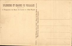 Versailles CPA View of the basin of Latone and royal alley