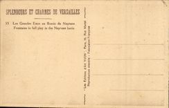 Versailles CPA large water with the basin of Neptune
