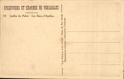 Versailles CPA Gardens of the palate baths of Apollo