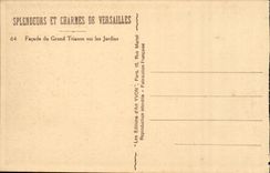 Versailles CPA Frontage of large TRianon on the gardens