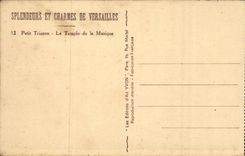 Versailles CPA Small Trianon the temple of the music