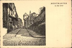 CPA Fantaisie Paris Montmartre La rue cortot