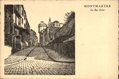 CPA Fantaisie Paris Montmartre La rue Cortot