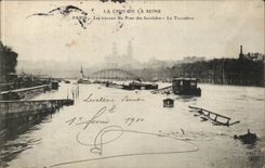 Paris CPA work of the bridge of Invalides Trocadero