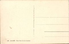 CPA Algiers Algerien eine Strasse des kasbah