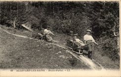 CPA Allevard les Bains Slab flour (toboggan) TOP