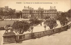CPA Paris the Senate and the garden of Luxembourg