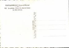 Fontaineableau MODERN CARD the palate Court of the white horse or the good-byes