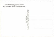 Fontaineableau MODERN CARD Gardens of the palate Fountain of Diane