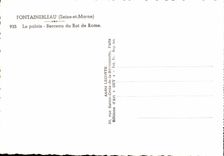 Fontaineableau MODERN CARD the palate Cradle of king de Rome