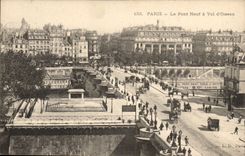Paris CPA Le pont neuf a vol d'oiseau